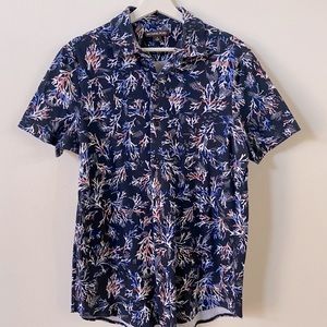 MICHAEL KORS - Blue Coral Button Down Shirt